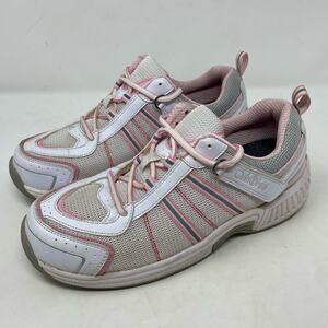 Orthofeet Pink White Tahoe Tieless Sneakers Shoes Womens Size 9.5N